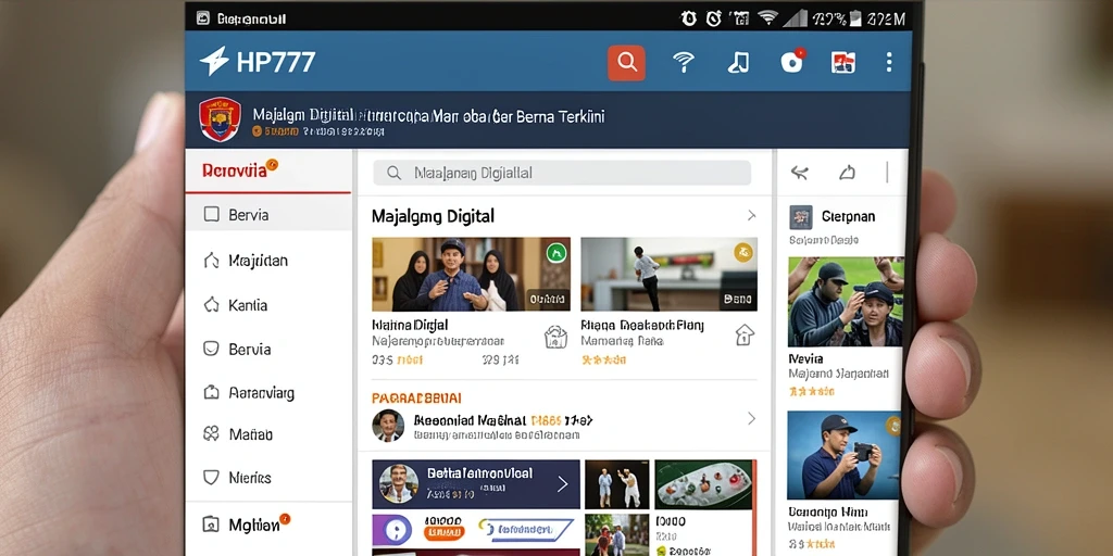 Tampilan antarmuka HP777 yang menarik dan fungsional.