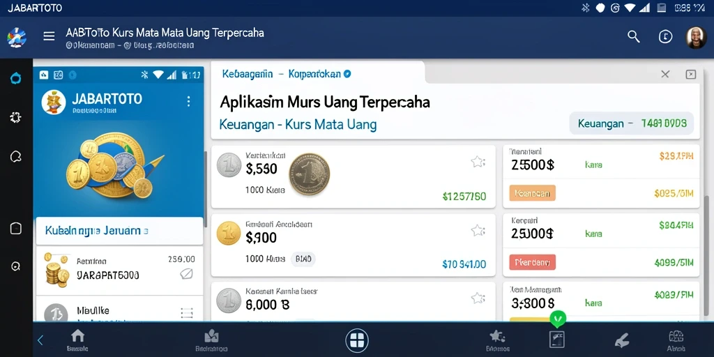 Antarmuka JABARTOTO menampilkan fungsi kurs mata uang secara jelas.