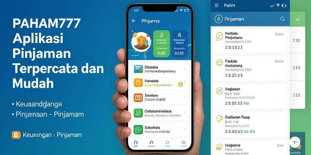 Antarmuka ramah pengguna PAHAM777 untuk pengajuan pinjaman.